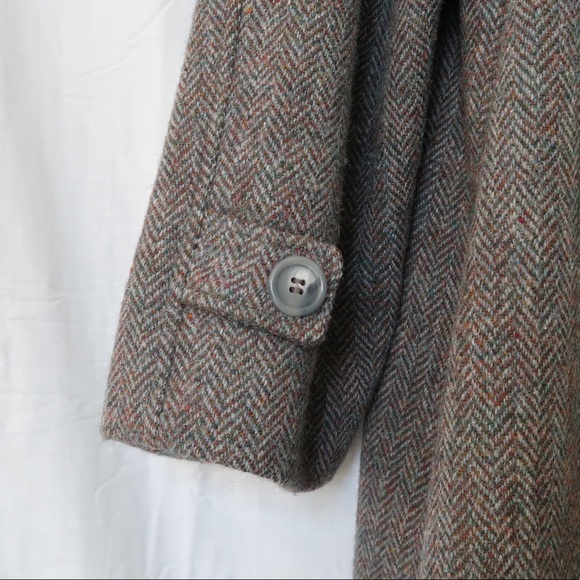 Orvis Harris Tweed Long Coat Herringbone - Picture 4 of 8